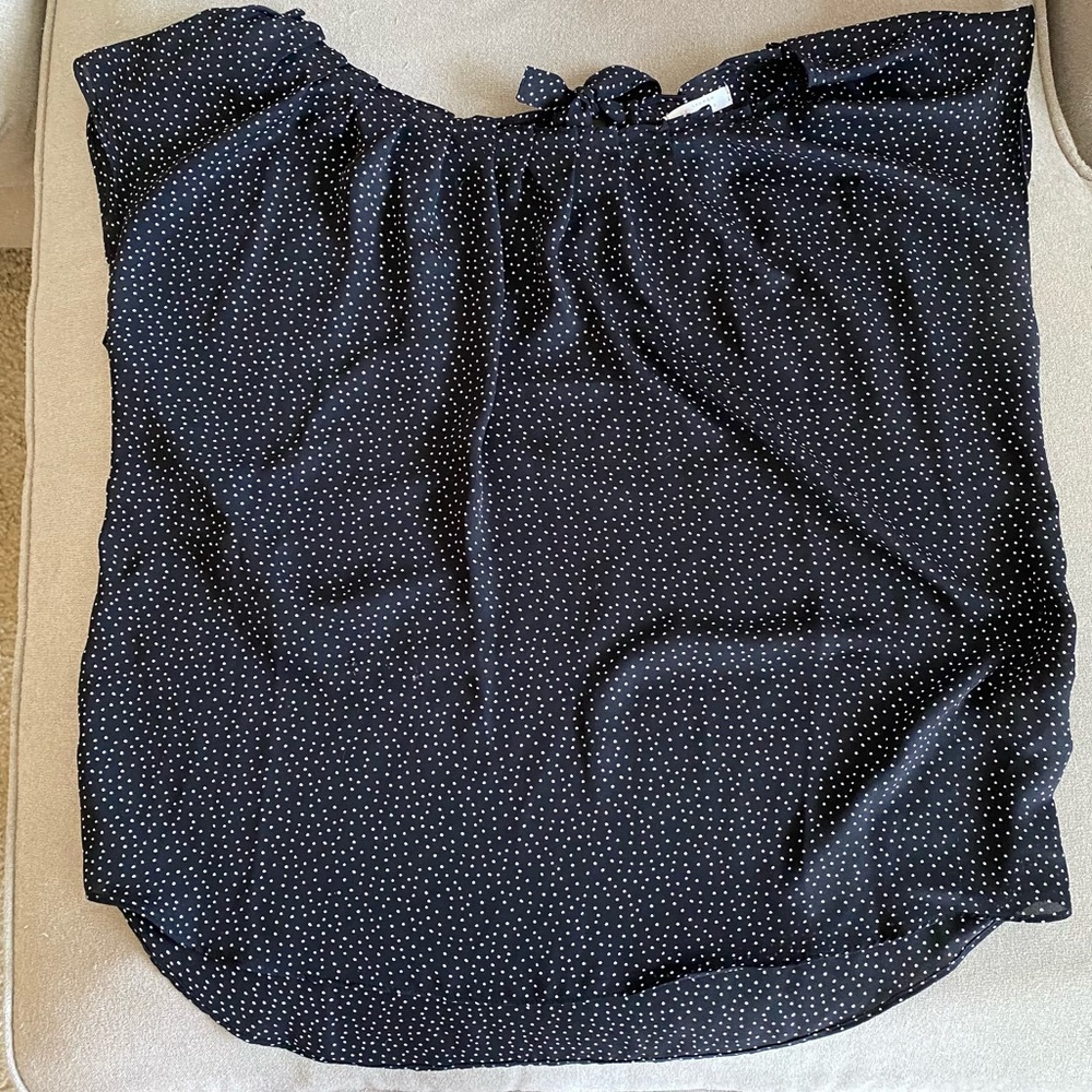 Navy blue LC Lauren Conrad tie back blouse